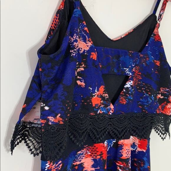 Material Girl Dallas Watercolor Dress NWT Size Medium - Picture 7 of 9